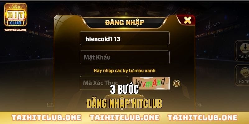 Đăng Nhập 3 bước đăng nhập Hitclub