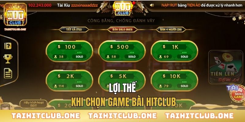 Game Bài Lợi thế khi chọn game bài Hitclub