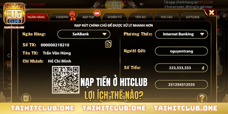 Nạp Tiền Nạp tiền ở Hitclub lợi ích thế nào?